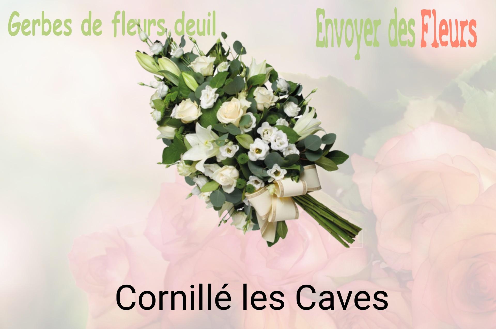 Gerbe de fleurs de deuil livrée à Cornillé-les-Caves